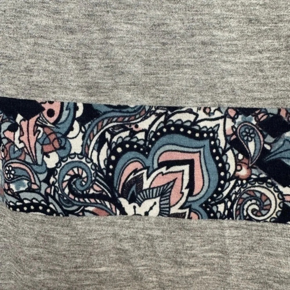 LuLaRoe Julia Midi Dress Fitted Boho Floral Striped Print Size XL NWT - Picture 6 of 6